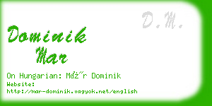 dominik mar business card